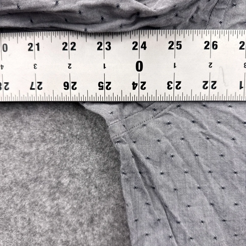 Banana Republic Mens Slim Fit Gray Micro Diamond Print Button Down Shirt XL